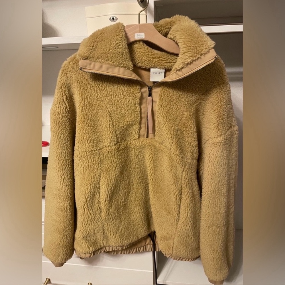 Varley Tan Sherpa Sweater
